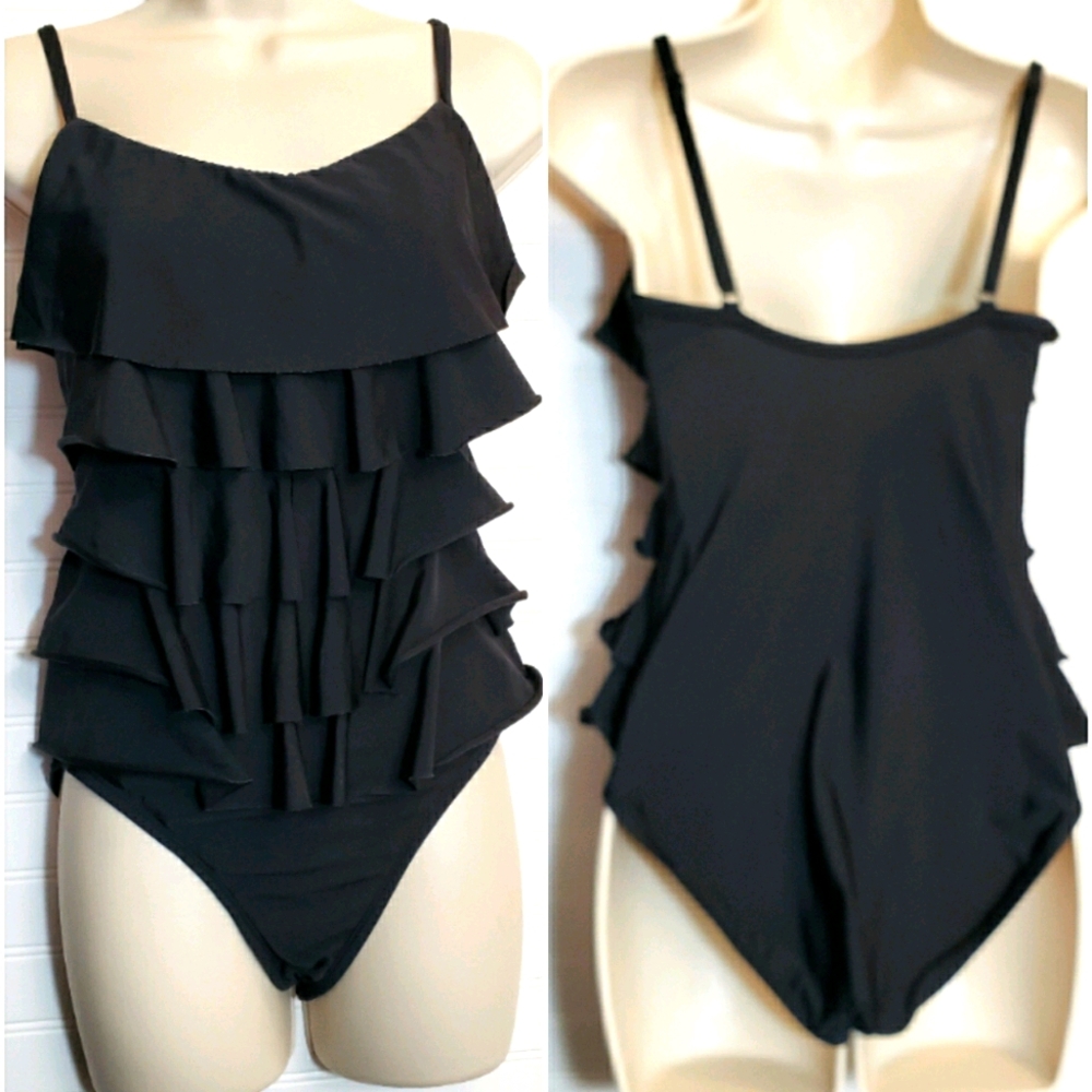 Aqua Green brand Tiered Swimsuit